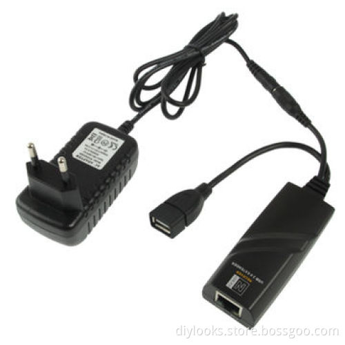 USB 2.0 Extension Adapter, RJ45 LAN Cable Over Cat5/Cat5e/Cat 6 Cable